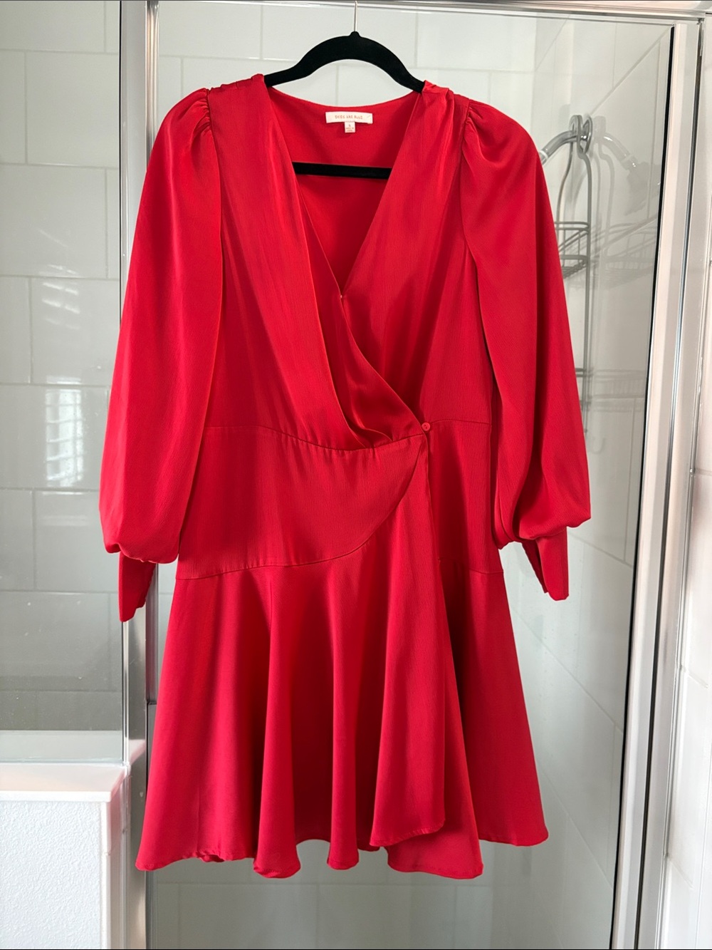 Red Skies are Blue Wrap Dress
